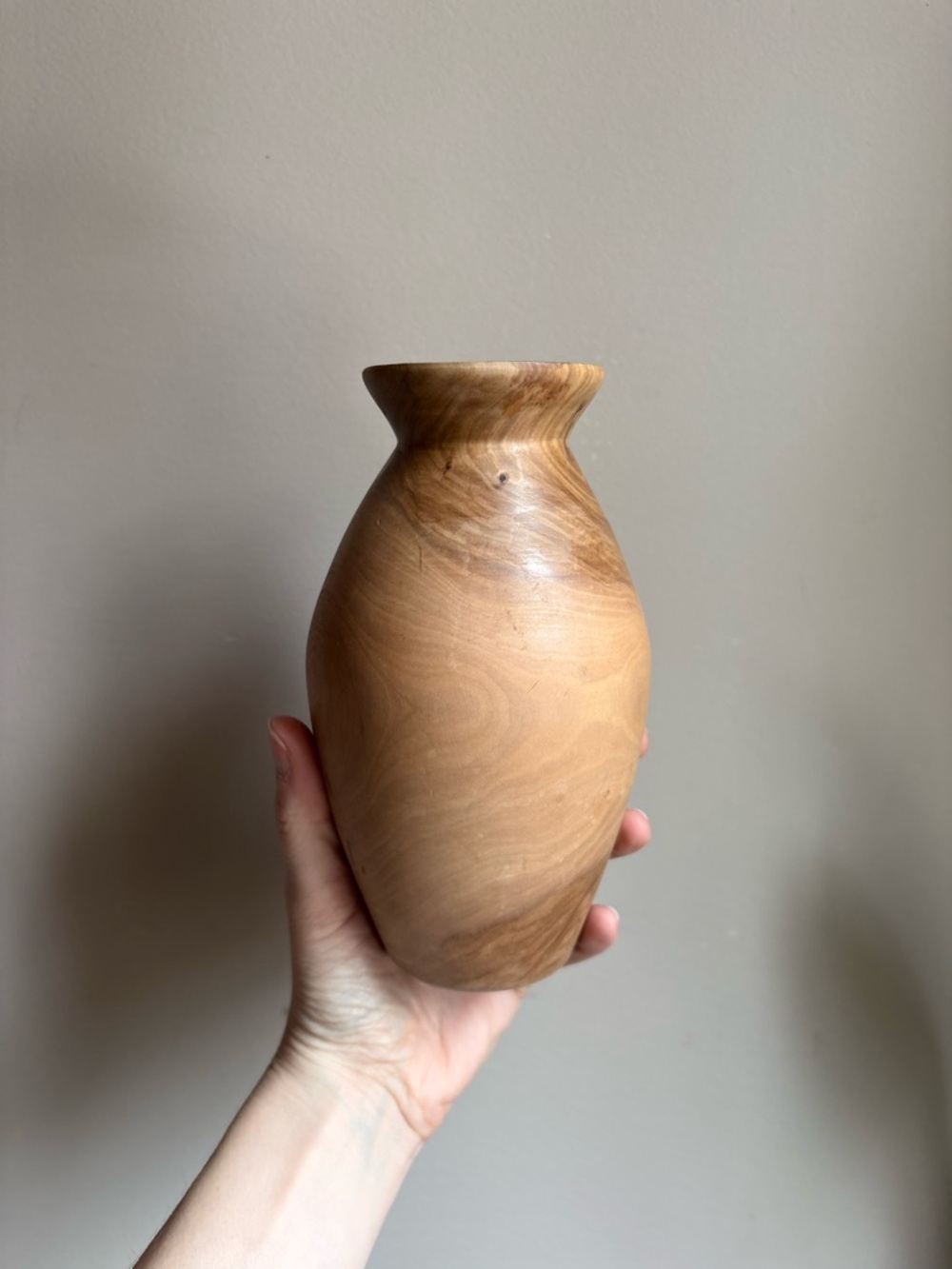 Handcrafted Natural Wood Vase